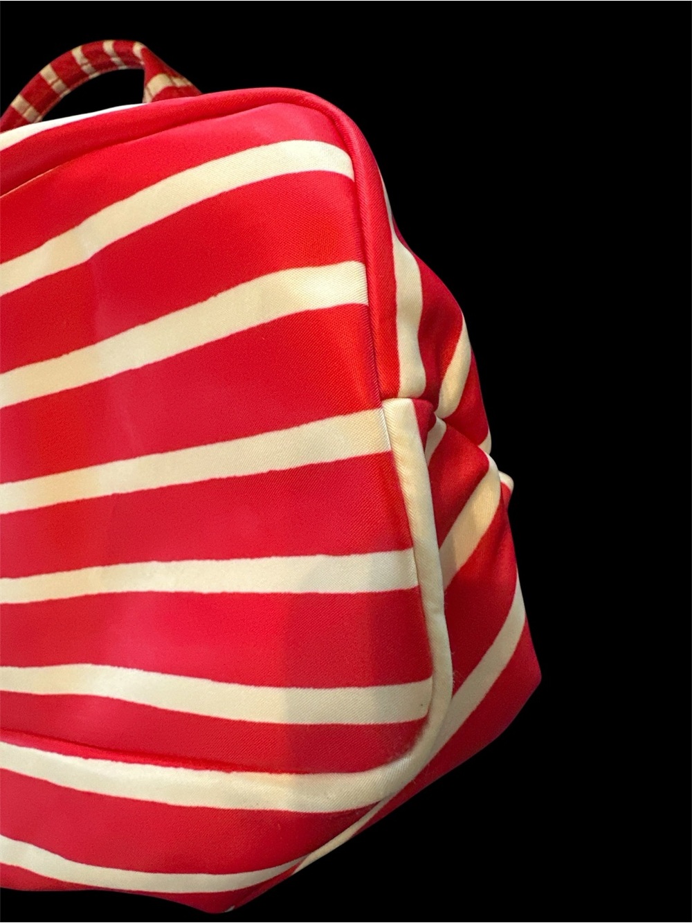 kate spade Red and White Striped Knot-Handle Tote - Picture 7 of 8
